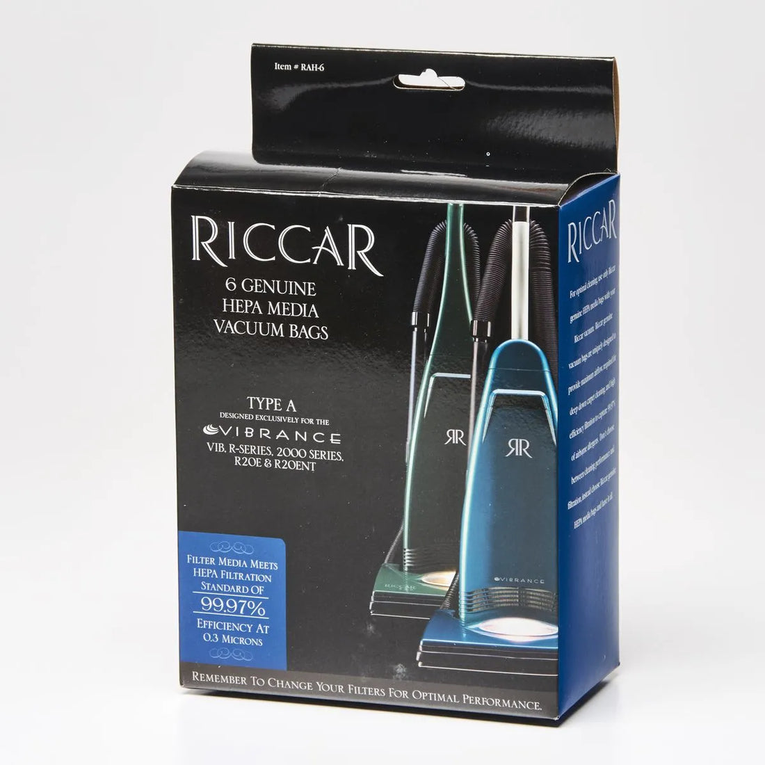 Riccar R21 and Vibrance Type A HEPA Bags