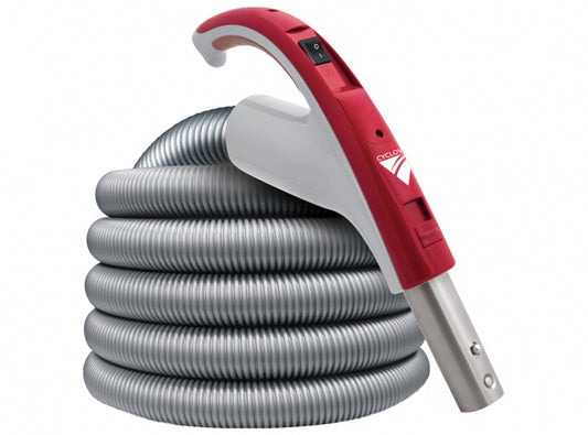 Cyclovac 35' Low Volt 24V hose with handle and button lock