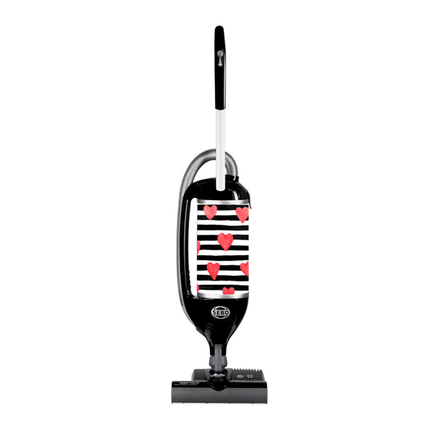 SEBO Microfilter with textile (black/white, red hearts) Felix and Dart 7095AM38